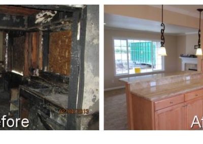 Fire Damage Restoration Kitchen